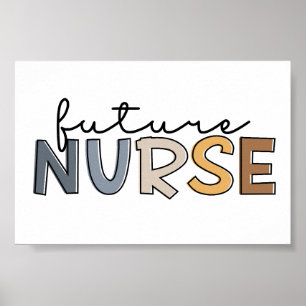 Poster Infirmière future   Cadeaux étudiants en soins inf