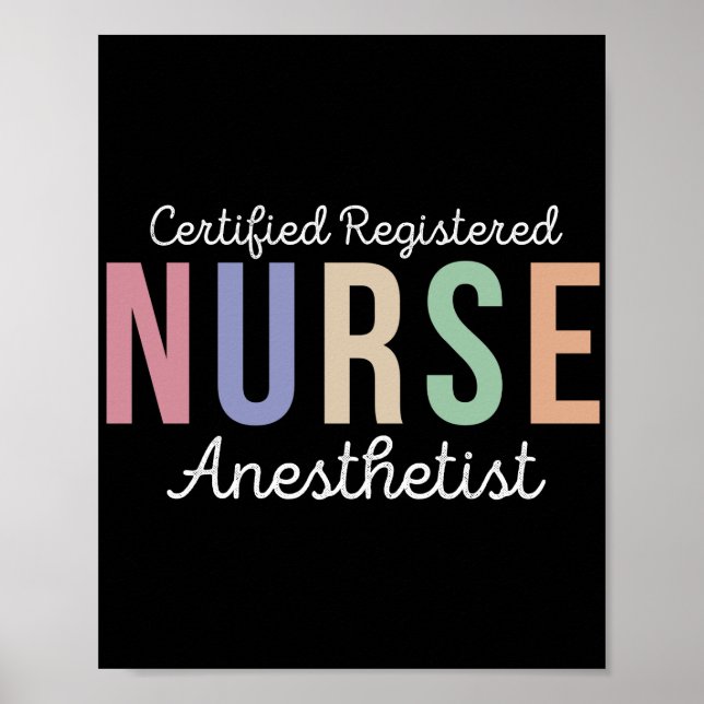 Poster Infirmière inscrite certifiée Anesthetist CRNA (Devant)
