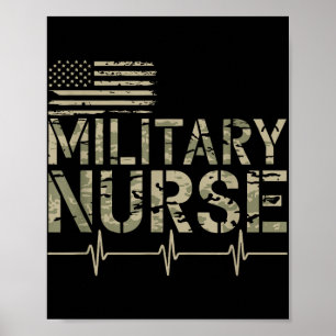 Poster Infirmière militaire, vétéran américain du corps i