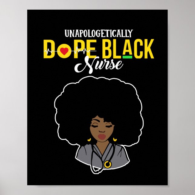 Poster Infirmière noire sans apologie (Devant)