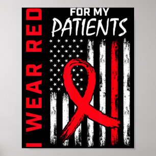Poster Infirmière Rn Rouge Pour La Sensibilisation Aux Ma