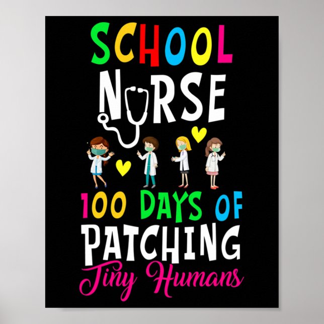 Poster Infirmière Scolaire 100 Jours De Patching Minuscul (Devant)