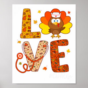 Poster Infirmière Turquie Thanksgiving Day Love Nurse Lif