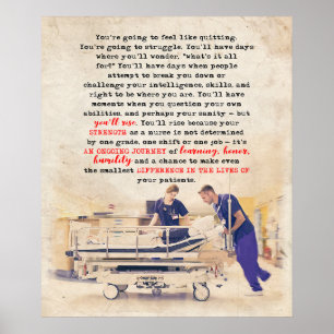 Poster Infirmière Vous allez élever Inspiration et Motiva