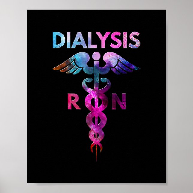 Poster Infirmières de la RN en dialyse Néphrologie Infirm (Devant)
