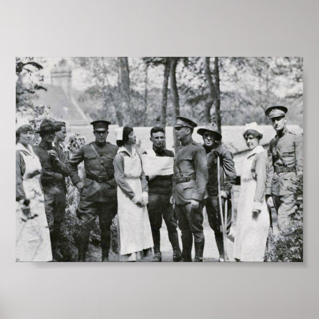 Poster Infirmières et médecins de la Première Guerre mond (Devant)
