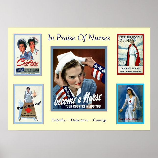 Poster Infirmières - Infirmière Vintage (Devant)