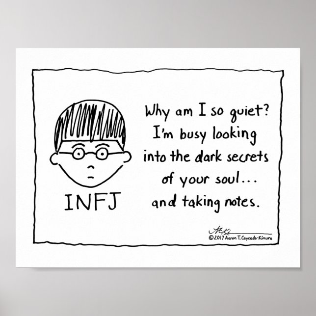 Poster INFJ - Notes de prise de notes Imprimer (Devant)