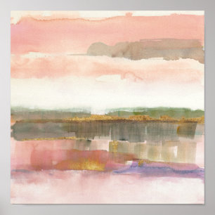 Poster Influence de culture d'or de ligne et de couleur