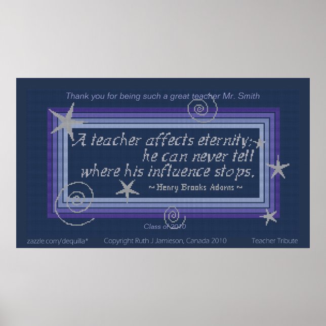 POSTER INFLUENCE DE L'ENSEIGNANT (Devant)