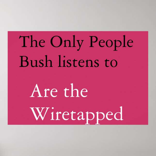 Poster Influences Bush (Devant)