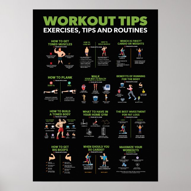 Poster Infographie sur la santé et la condition physique  (Devant)