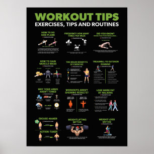 Poster Infographie sur la santé et la condition physique 