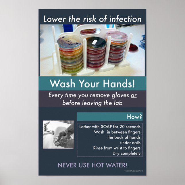 Poster informationnel sur la sécurité du lavage de (Devant)