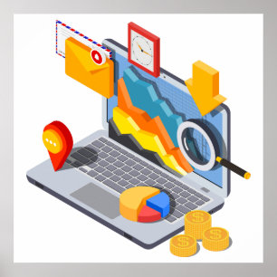 Poster Informatique sur ordinateur portable