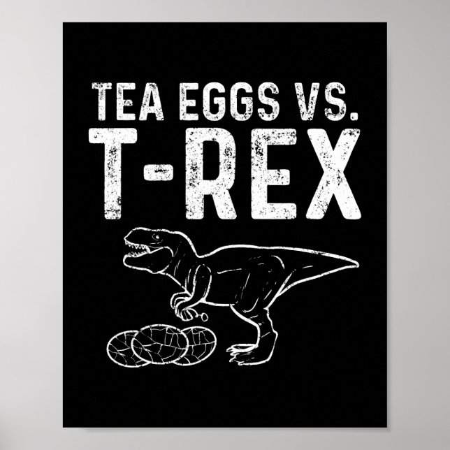Poster Infuseur De Thé Contre T Rex Dinosaur Dino Oeufs (Devant)
