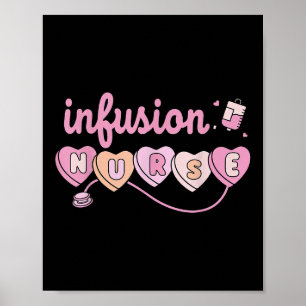 Poster Infusion Chemo Infusion Infirmière Valentines Jour