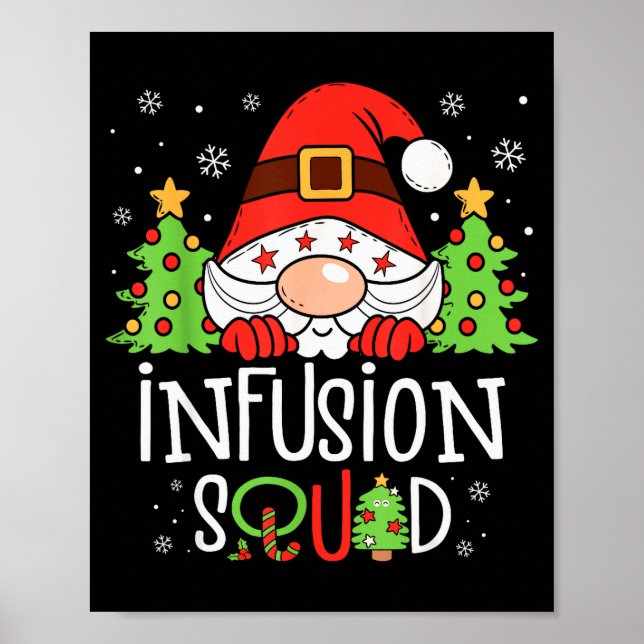 Poster Infusion Nurse Squad Santa Stethoscope Nurse Chris (Devant)