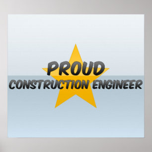 Poster Ingénieur de construction fier