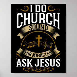 Poster Ingénieur du son d'église O Système Musique Chréti