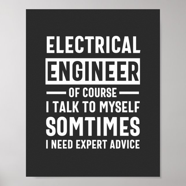 Poster Ingénieur électrique (Devant)