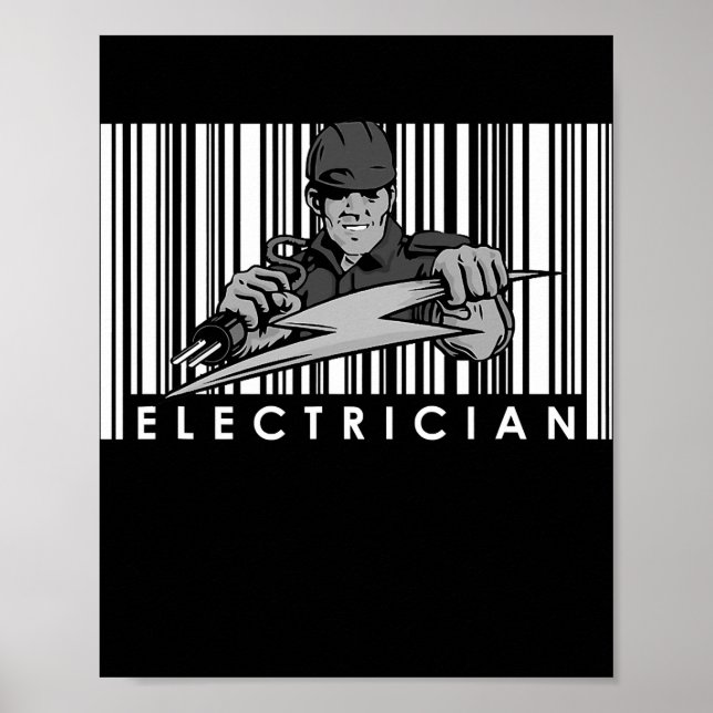 Poster Ingénieur électrique Lineman Job Electrician (Devant)
