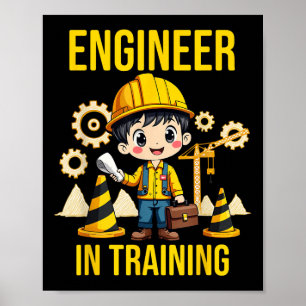 Poster Ingénieur En Formation Futur Ingénieur En Tenue De