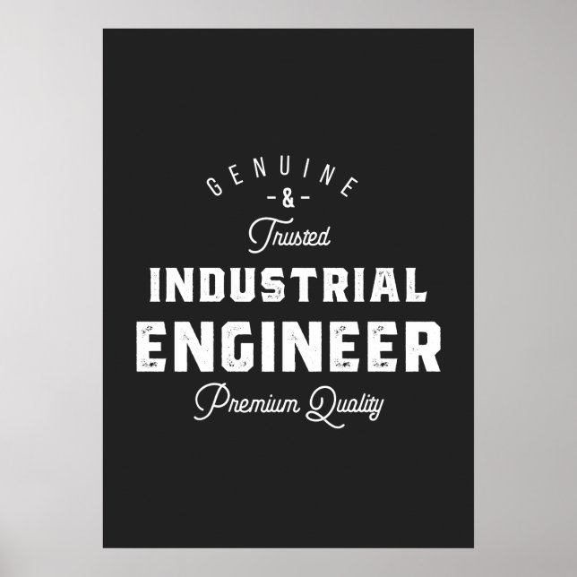 Poster Ingénieur industriel, cool, ingénieur, ingénierie, (Devant)