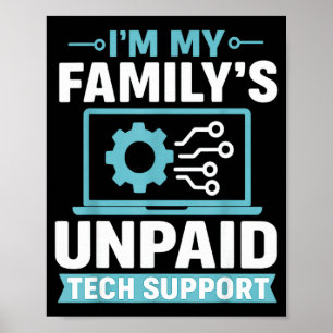 Poster Ingénieur informaticien drôle, je suis le technici