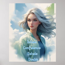 Inhale Confiance, Exhale Doubt Wall Art