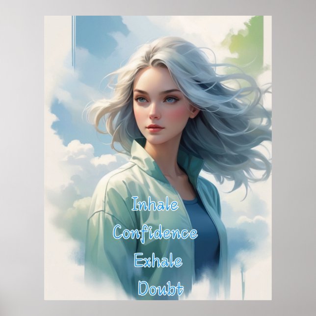 Poster Inhale Confiance, Exhale Doubt Wall Art (Devant)