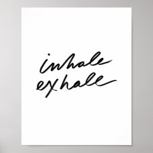 Poster Inhale Exhale - Devis Motivationnel Décor de burea