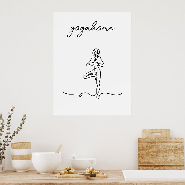 Poster Inhale Exhale Meditation studio de yoga moderne (Cuisine)