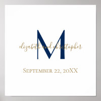 Initiales de nom en monogramme Cadeau de date de m