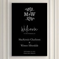 Initiales mariage Monogramme Couple Accueil Botani