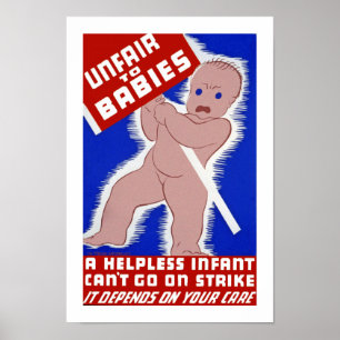 Poster Injuste aux bébés