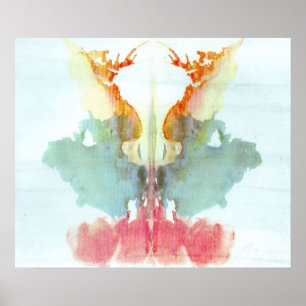 Poster INK BLOT Psychologie Inkblot test Ninth blot Rorsc