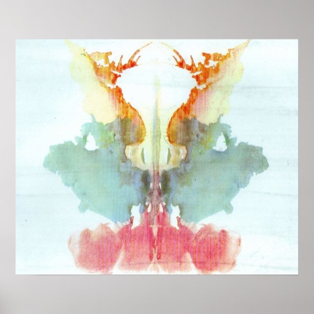 Poster INK BLOT Psychology Inkblot test Ninth blot Rorsch (Devant)