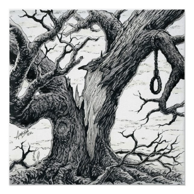 Poster Inktober 2018 Jour 11 - Laisser tomber l'arbre sus (Devant)
