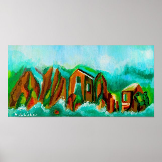 Poster Inondation alpine (Devant)