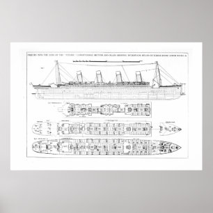Poster Inquiry into the Loss of the Titanic : Cross secti