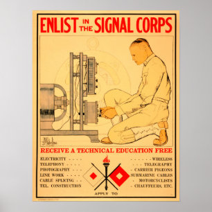 Poster Inscrivez-Vous Au Corps Des Signaux ! Recrutement 