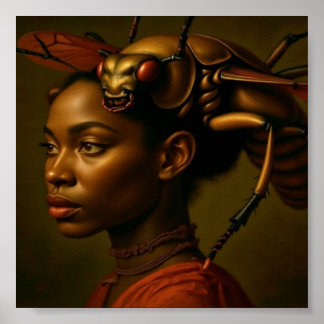 Poster Insecte Effrayant Belle Dame