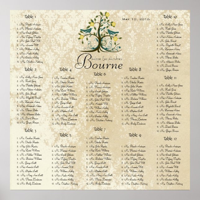 Poster Inséparable Siège Vintage en Damas Graphique 12 Ta (Devant)
