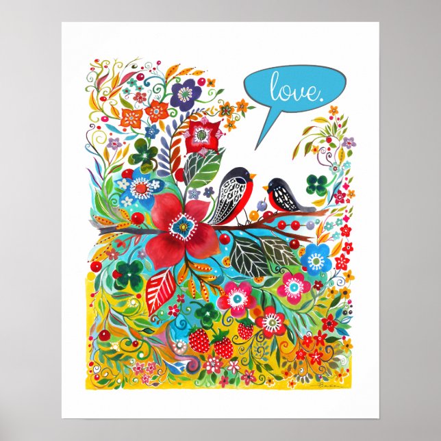 Poster Inséparables Boho (Devant)