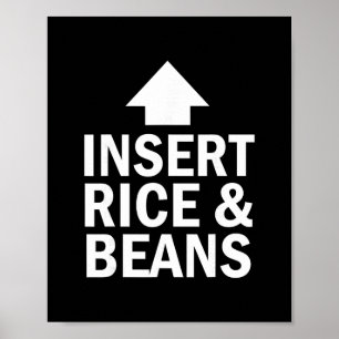 Poster Insérer du riz et des haricots de Thanksgiving flè