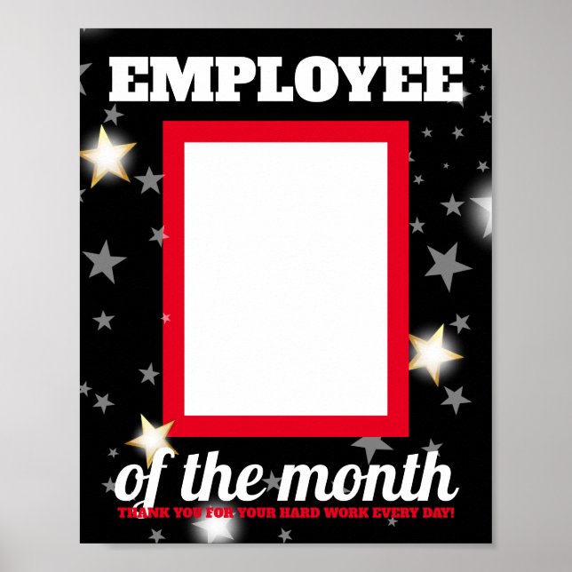 Poster Insérez photo couleur personnalisée employé du moi (Devant)