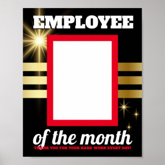 Poster Insérez photo couleur personnalisée employé du moi