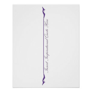 Poster Insérez une citation inspirante ici - Violet