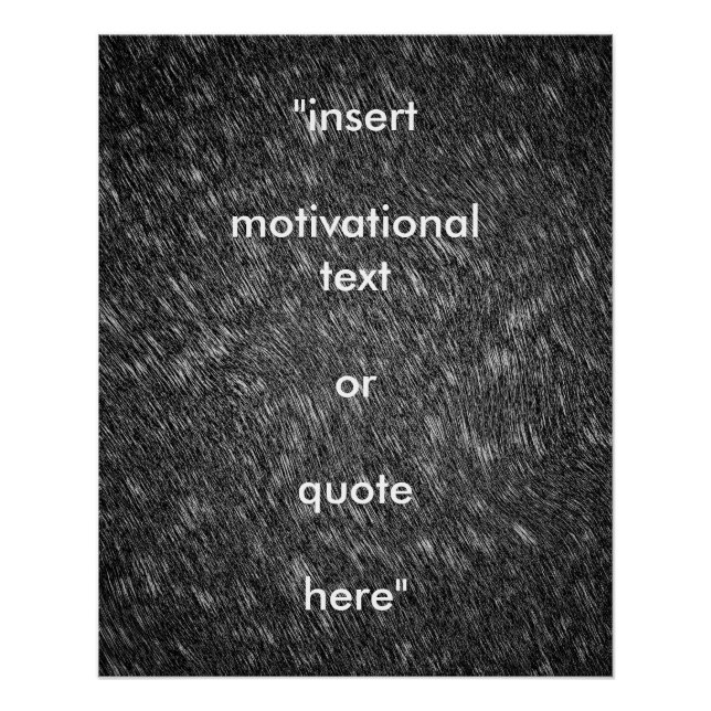 Poster Insérez Votre Propre Citation Motivationnelle Mode (Devant)